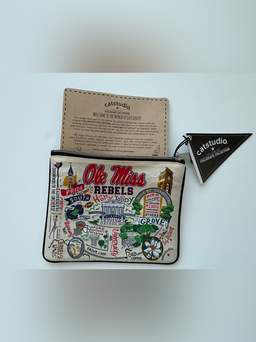Catstudio Ole Miss Rebels Collegiate Zip Pouch NWT 5x7 - Picture 3 of 9